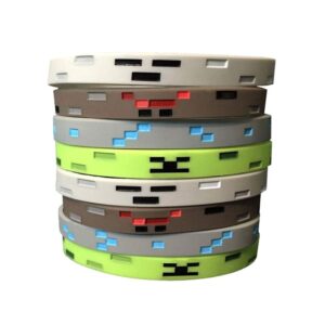 Bracelets Minecraft en lot de 8