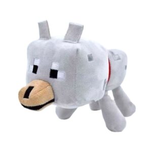 Peluche Minecraft Loup réaliste 22 cm