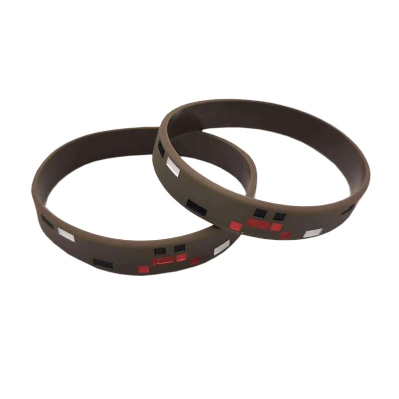 Bracelets Minecraft Spider marron par lot de 2
