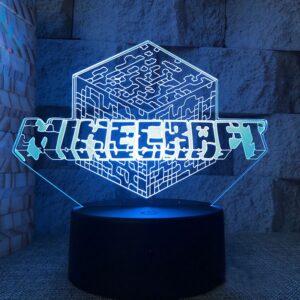 Lampe 3D Minecraft avec télécommande sans fil