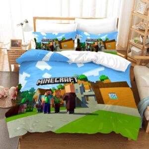 Parure de lit Minecraft avec housse de couette