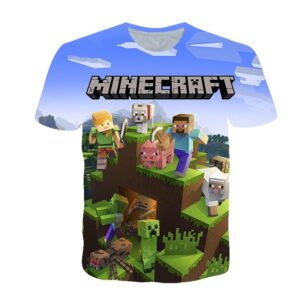 T-shirt Minecraft tailles enfant et adulte