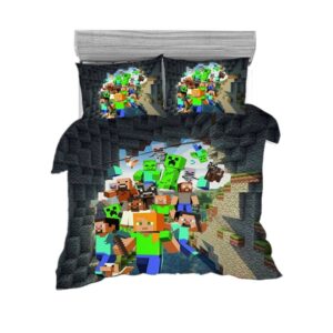 Housse de couette Minecraft avec personnages