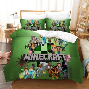 Housse de couette Minecraft motif personnages et créatures