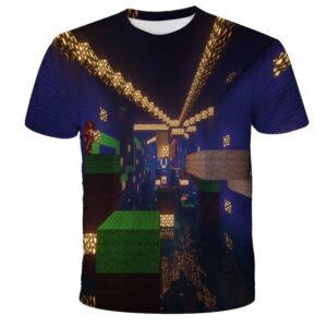 T-shirt Minecraft Pierre Lumineuse, enfant et adulte