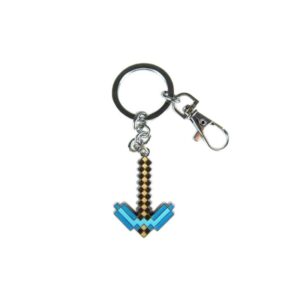 Porte-clé Minecraft avec pioche en diamant