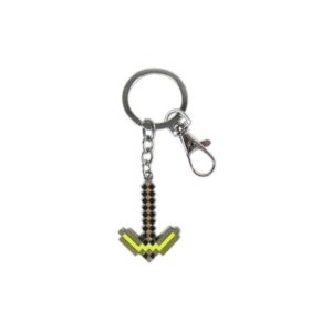 Porte-clé Minecraft pioche dorée