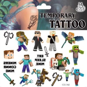 Tatouages temporaires Minecraft skins et tenues