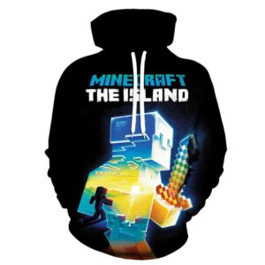 Sweat à capuche Minecraft The Island enfant et adulte