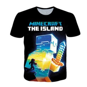 T-shirt Minecraft The Island pour enfant et adulte