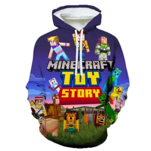 Sweat à capuche Minecraft Toy Story, tailles enfant à adulte