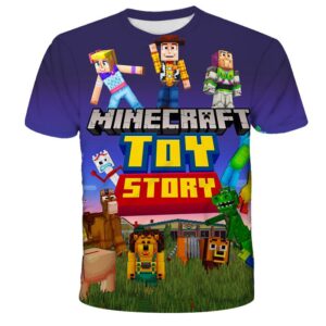 T-shirt Minecraft Toy Story tailles enfant et adulte